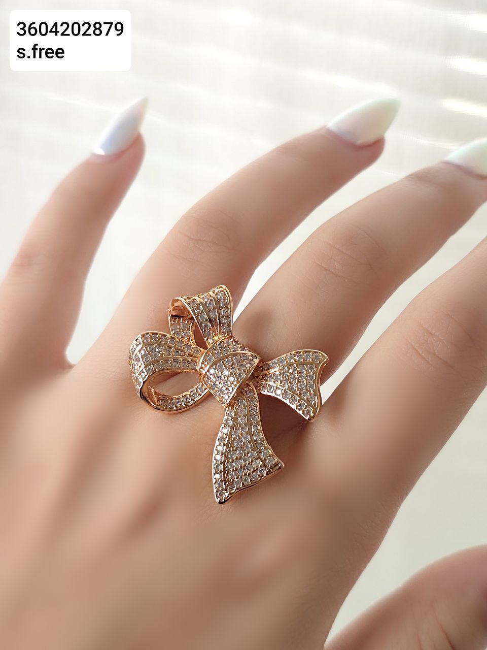 انگشتر پاپیون دخترانه فری سایز